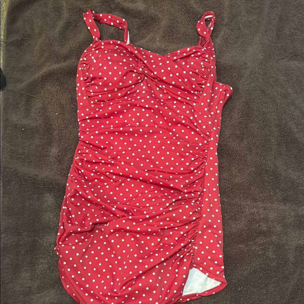 Catalina Red and White Swimwear
